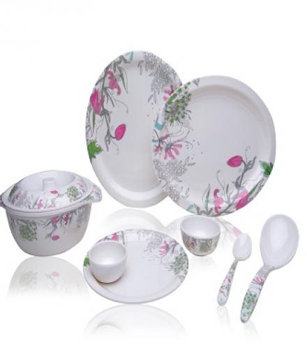 Beautiful Melamine Dinner Set Of 18 Pcs - 1 Set - Price In USD