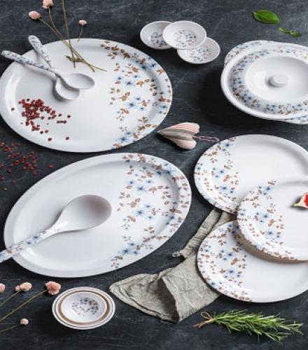 Beautiful Melamine Dinner Set - 40 Pcs - 1 Set - Price In USD