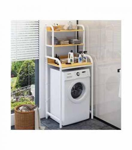מעמד מעל מכונת כביסה בתוספת מדפים