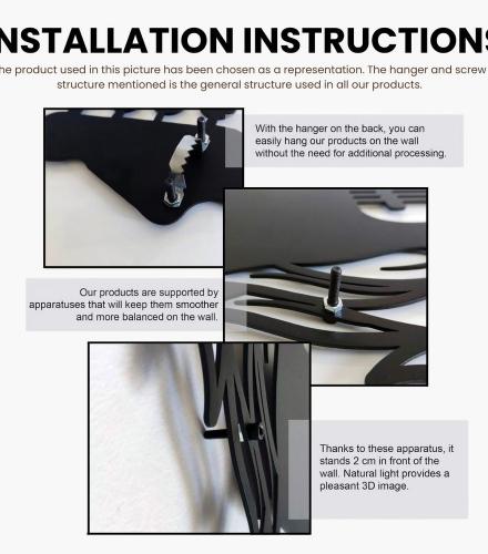 The Grand Tree Metal Wall Hanging Decor Art - Matte Black Finish (Set of 3 Panels)