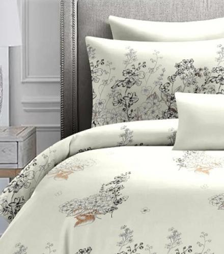 Pure Cotton King Size Bedsheet For Double Bed With 2 Pillow Covers - 1 Set - Price In USD