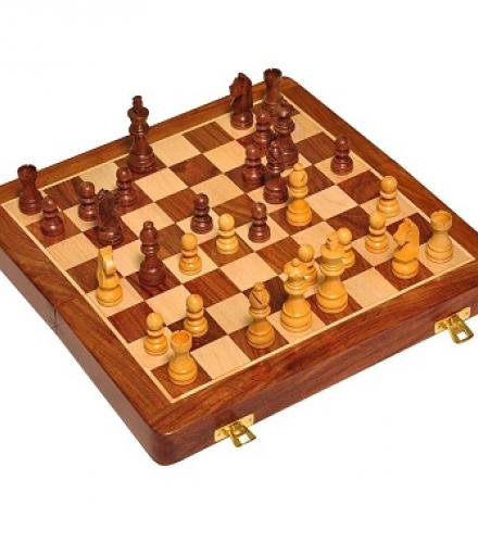 Folding Wooden Chess Board Game For Children - 1 Pc - Price In USD