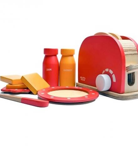 Wooden Bread Toaster Toy For Kids - 1 Set - Price In USD
