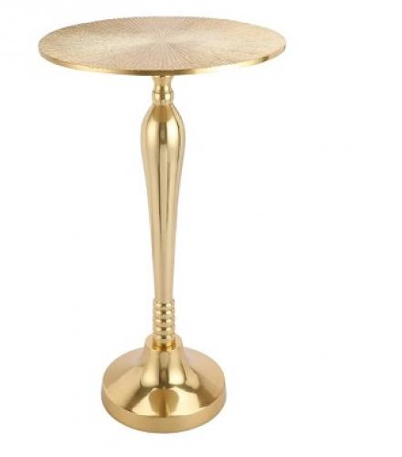 Golden Colour Metal Bedside Table - 1 Pc - Price In USD