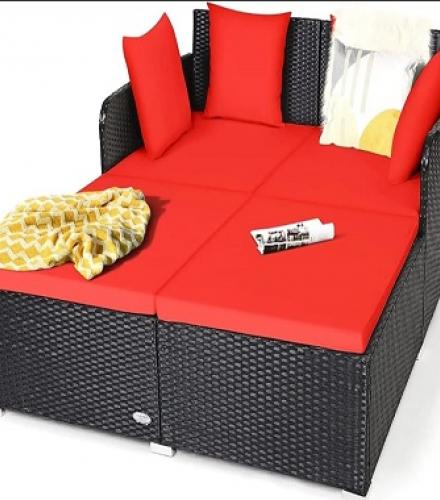 Rattan Wicker Double Seater Daybed Sofa Set - 1 Set - Price In USD