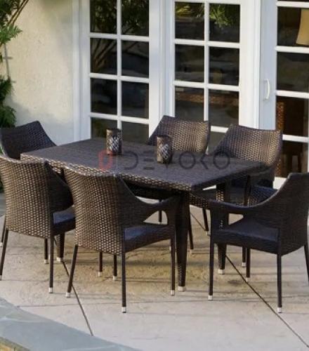Rattan Patio Outdoor Dining Set - 1 Set - Price In USD