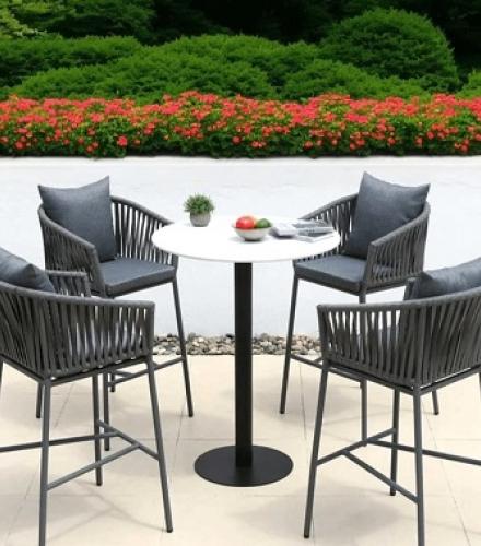4 Seater Patio Rope Bar Furniture Set With Table - 1 Set - Price In USD