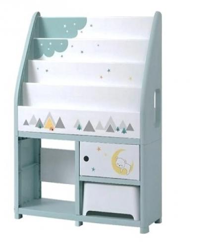 Kids Bookshelf With Storage Cabinet - 1 Pc 