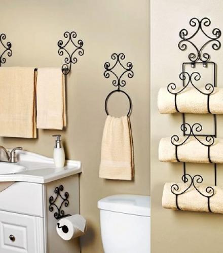 Vintage Metal Bathroom Accessories Set - 1 Set 