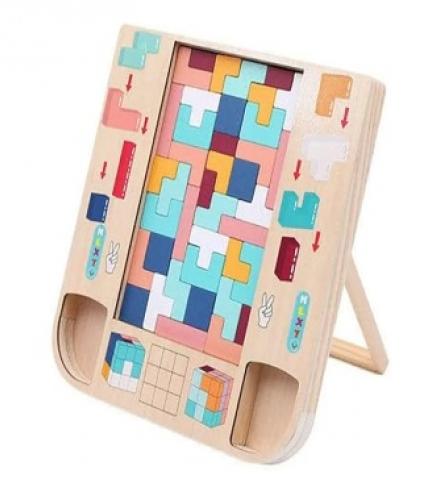 Colourful Wooden Jigsaw Puzzle Game - 1 Pc 
