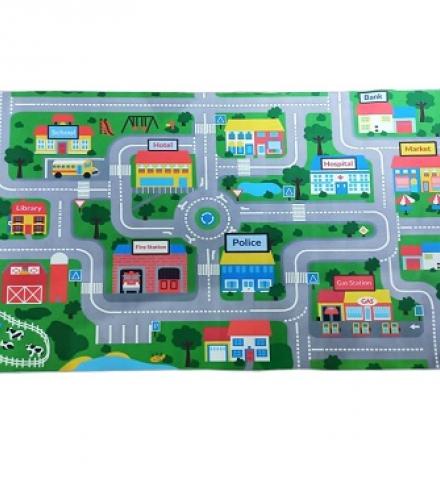 Modern City Educational Play Mat For Kids - 1 Pc - Price In USD