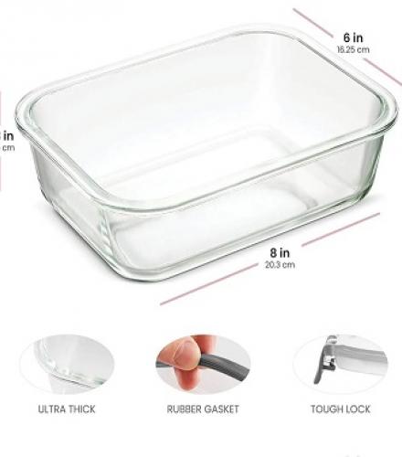 Leak Proof Food Storage Container 3 Pcs - 1 Set