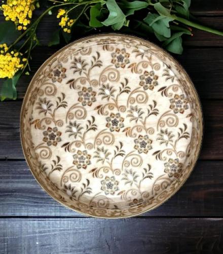 Decorative Wooden Serving Tray 2 Pcs - 1 Set