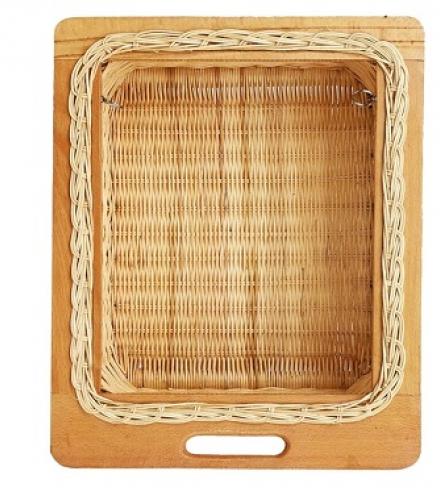 Rectangular Wicker Basket For Kitchen - 1 Pc