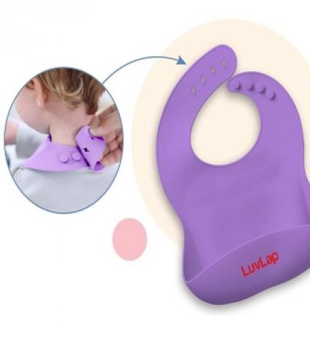 5 - in -1 Silicone Cutlery Set For Baby Purple Colour - 1 Set