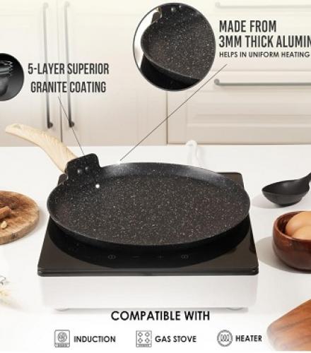 Non-Stick Coated Cookware Set Of 7 Pcs - 1 Set
