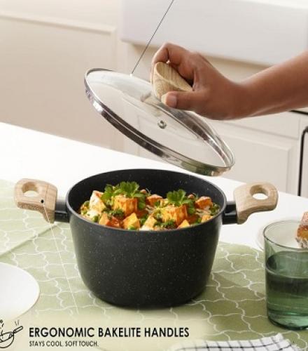 Non-Stick Coated Cookware Set Of 7 Pcs - 1 Set
