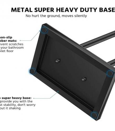 Toilet Paper Holder Stand With Shelf - 1 Pc
