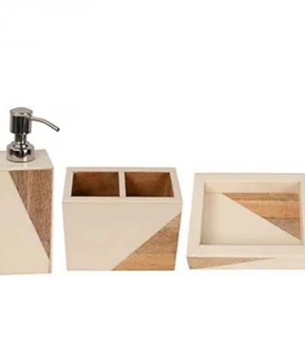 Wooden Bathroom Accessories Set - 1 Set