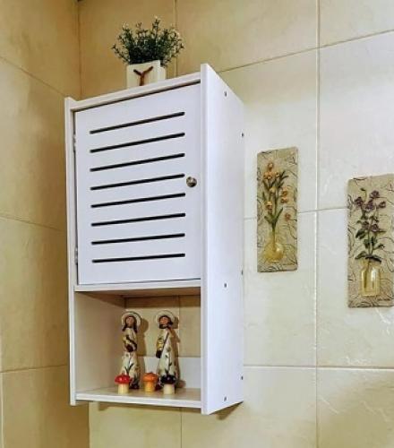 Wall Mounted Single Door Cabinet For Toilet - 1 Pc