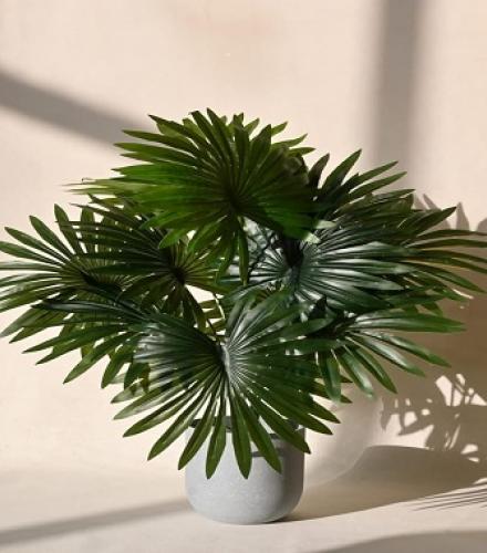 Artificial Fan Palm Plant For Home Decoration - 1 Pc