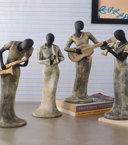 Beautiful 4 Musical Lady Playing Instrument Statue - 1 Set - Price In USD