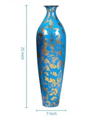 Beautiful Design Blue Flower Vase For Home Decoration - 1 Pc - Price In USD