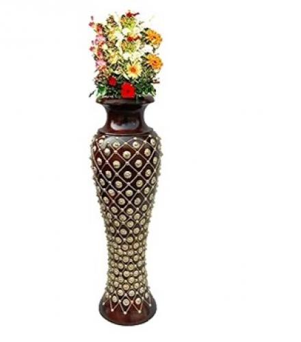 Wooden Round Vase For Home Decoration - 1 Pc - Price In USD