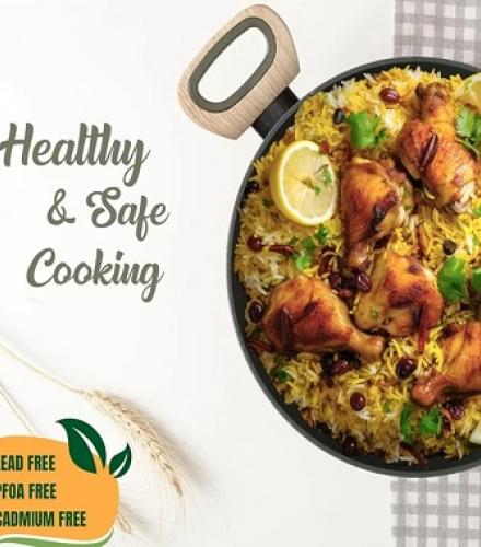 Non-Stick Coated Casserole Set of 3 Pcs - 1 Set