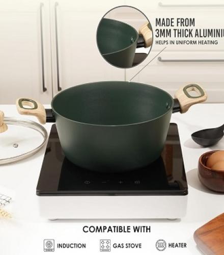 Non-Stick Coated Casserole Set of 3 Pcs - 1 Set