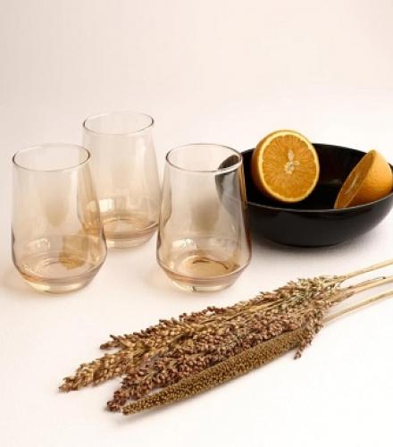 Golden Water Glass Set of 6 Pcs - 1 Set