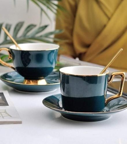 Royal Porcelain Tea Cup & Saucer Set - 1 Set