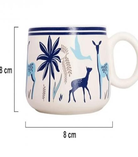 Handcrafted Ceramic Tea Cups Set With Kettle - 1 Set