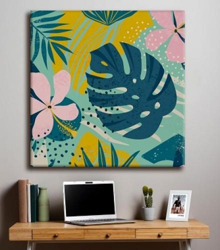 Beautiful Botanical Canvas Painting For Wall Decoration - 1 Pc - Price In USD