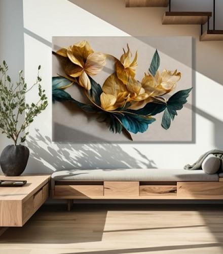 Beautiful Floral Canvas For Wall Decoration - 1 Pc - Price In USD