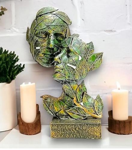 Leaf Design Couple Statue Big For Home Decoration - 1 Pc - Price In USD