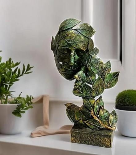 Leaf Design Couple Statue Big For Home Decoration - 1 Pc - Price In USD