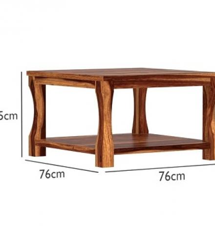 Square Wooden Center Table for Living Room - 1 Pc