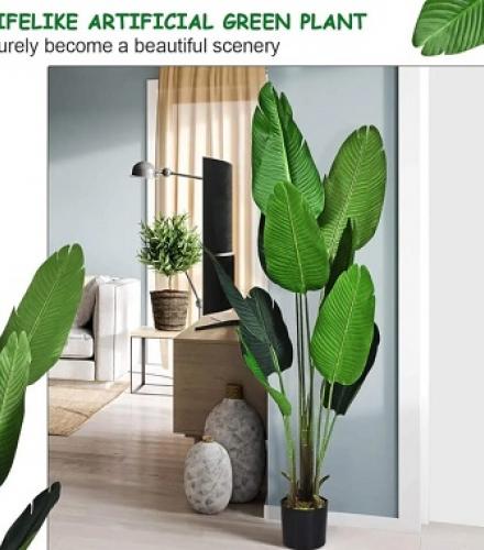 Natural Looking Artificial Plant With Pot - 1 Pc