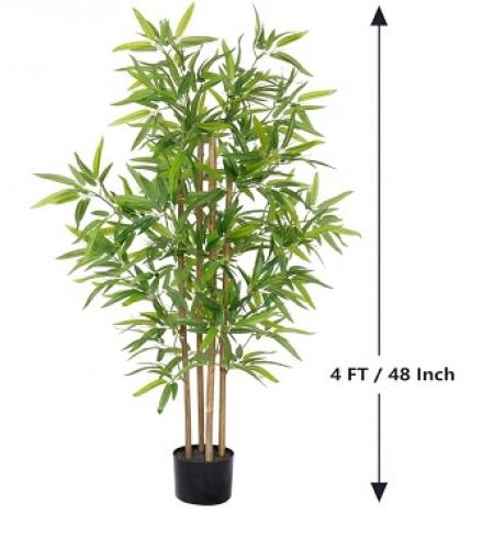 Artificial Bamboo Plant With Pot For Room Decoration - 1 Pc - Price In USD