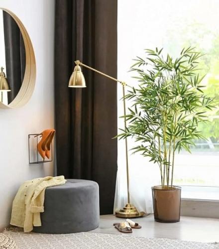 Artificial Bamboo Plant With Pot For Room Decoration - 1 Pc - Price In USD