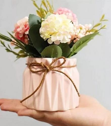 Artificial Flowers With Pot For Home Decoration - 1 Set - Price In USD