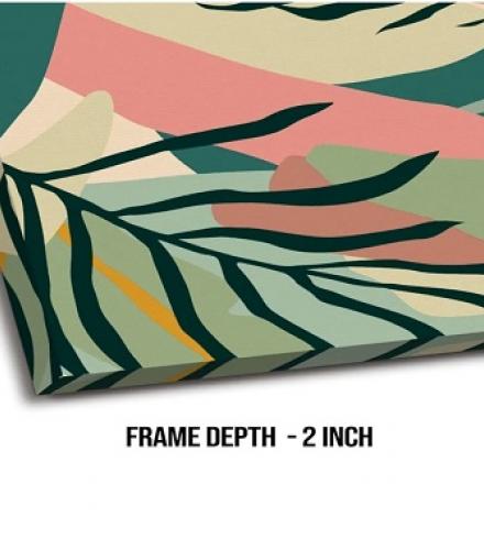 Beautiful Boho Leaves Canvas Painting For Wall Decoration - 1 Pc - Price In USD