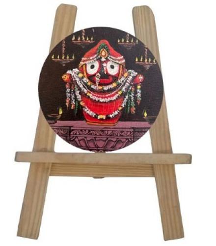 Pattachitra Canvas 7 inch x 6 inch Painting (Without Frame)