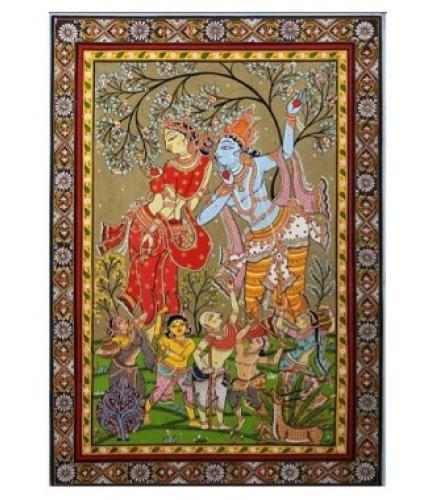Jagannath Pattachitra R2026 Canvas 14 inch x 5.5 inch Painting (Without Frame)