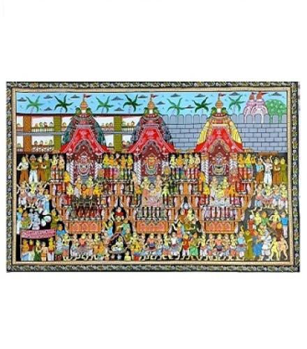 FECUND STUDIO Pattachitra-Inspired Rath Yatra Art (Multicolor)