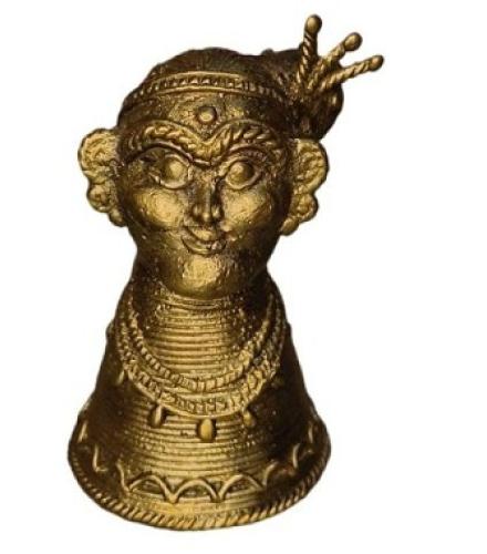 DECORATIVE GOLDEN BRASS TRIBAL LADY HEAD SHOWPIECE FOR HOME DECOR Decorative Showpiece