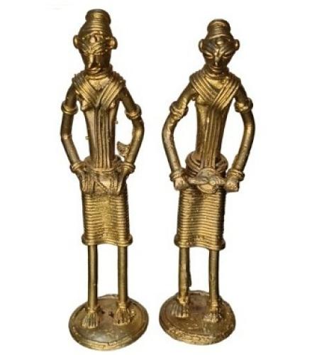 MS ANJU TEXTILES Home Decorative Showpiece  -  16 cm (Brass, Gold)