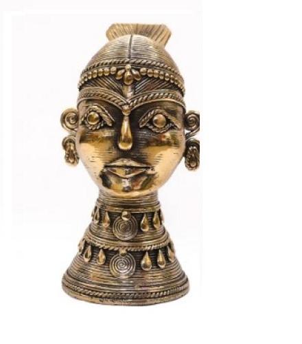 Bastar Tribal Products BTPI02 Decorative Showpiece  -  15 cm (Brass, Gold)
