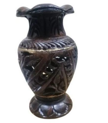 Gayatri handicrafts Antique Wooden Jali Side Table Decoration Flower Pot For flowers. Home Decorative Showpiece  -  10 cm (Wood, Dark Blue)
